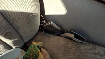 1992-1994 S10 Blazer Passenger Right Front Seat Belt Buckle Receiver Oem Gray