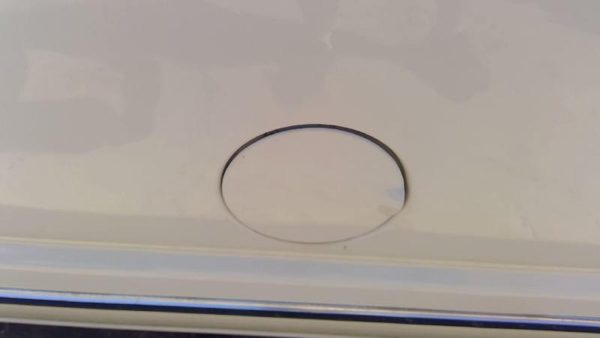 1992-2014 Ford Van E150 Fuel Tank Door With Hinge Gas Lid Oem Filler White — photo 3