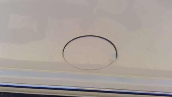 1992-2014 Ford Van E150 Fuel Tank Door With Hinge Gas Lid Oem Filler White — photo 4