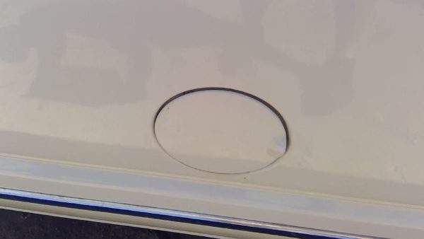 1992-2014 Ford Van E150 Fuel Tank Door With Hinge Gas Lid Oem Filler White — photo 6
