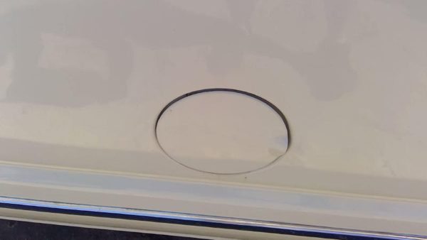 1992-2014 Ford Van E150 Fuel Tank Door With Hinge Gas Lid Oem Filler White — photo 5