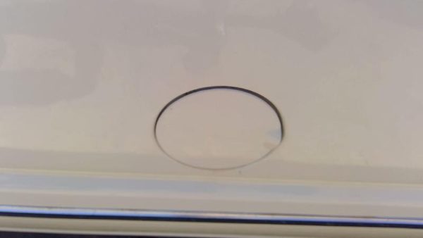 1992-2014 Ford Van E150 Fuel Tank Door With Hinge Gas Lid Oem Filler White — photo 2