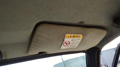 1997-1998 Suzuki Sidekick Passenger Right Sun Visor Oem Gray Gri