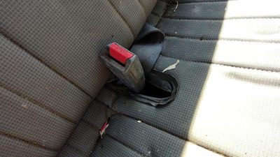 95-97 Nissan Hardbody Passenger Right Front Seat Belt Buckle Receiver Oem Gray