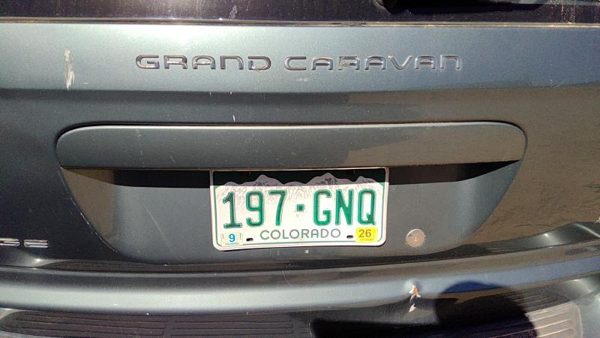 07 Caravan License Plate Trim Surround Panel Oem Tail Trunk Finish Magnesium Ppk — photo 3