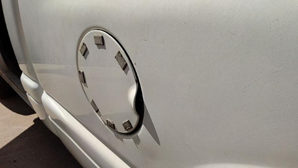 1994-2001 Dodge Ram 1500 Fuel Tank Door With Hinge Gas Lid Oem Filler White — photo 2