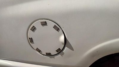 1994-2001 Dodge Ram 1500 Fuel Tank Door With Hinge Gas Lid Oem Filler White