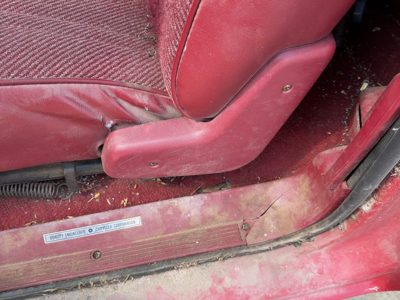 1987-1996 Dodge Dakota Driver Left Side Seat Trim Panel Oem Red