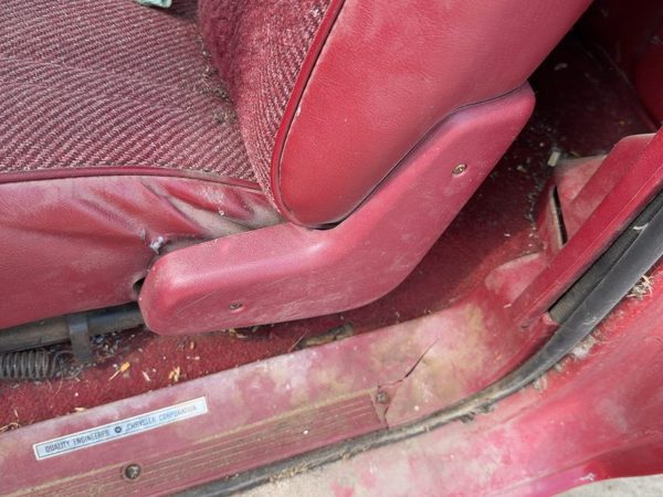 1987-1996 Dodge Dakota Driver Left Side Seat Trim Panel Oem Red — photo 3