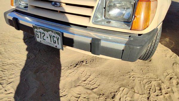 1984-1985 Ford Tempo Front Bumper Assembly Aluminum With Brackets Oem E43z17757j — photo 4