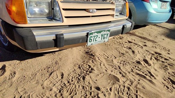 1984-1985 Ford Tempo Front Bumper Assembly Aluminum With Brackets Oem E43z17757j — photo 8