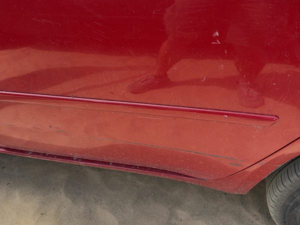 2008 Chevy Impala Driver Left Rear Moulding From Door Oem Back Precision Red 27U — photo 2