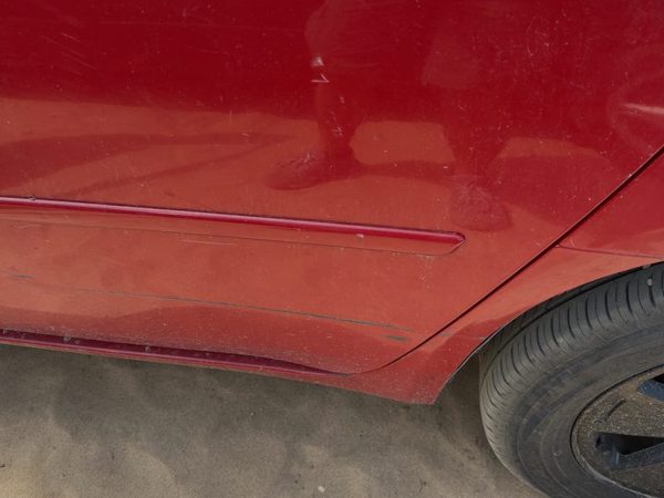 2008 Chevy Impala Driver Left Rear Moulding From Door Oem Back Precision Red 27U — photo 3