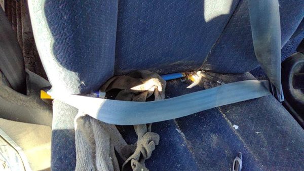 2001-2004 Dodge Caravan Passenger Right Front Seat Belt Retractor Shoulder Blue — photo 2