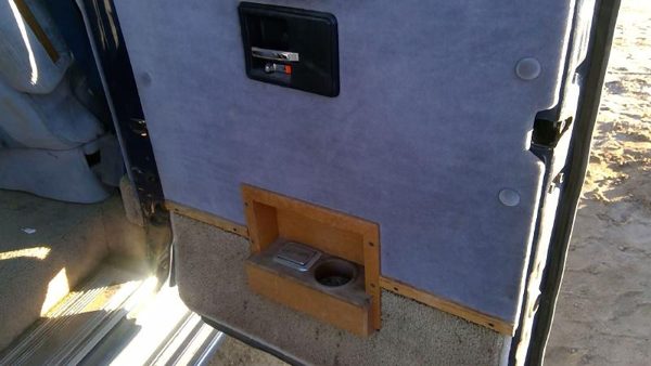 85-91 Chevy G20 Van Passenger Right Rear Inside Door Trim Panel Only Back Blue — photo 6
