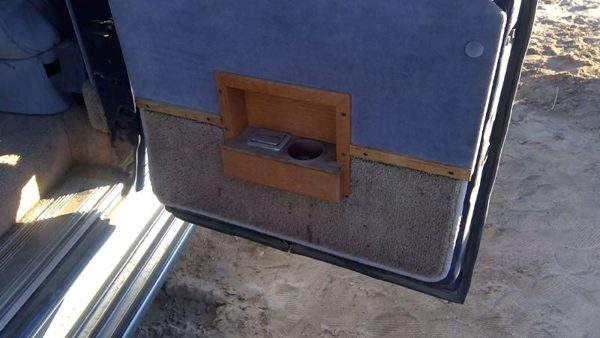 85-91 Chevy G20 Van Passenger Right Rear Inside Door Trim Panel Only Back Blue — photo 7