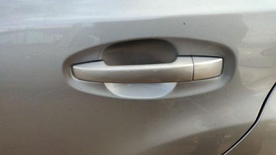10-14 Legacy Outback Driver Left Rear Outside Door Handle Back Ssm Steel Silver