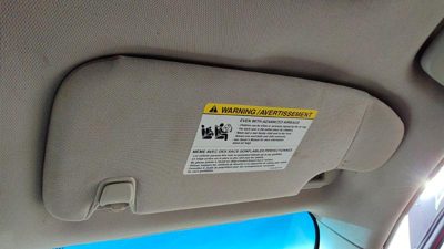 2010-2012 Ford Fusion Passenger Right Sun Visor Oem Ae5Z5404104Aa