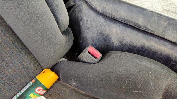 01-02 Silverado 2500 Hd Passenger Right Front Seat Belt Buckle Receiver Graphite — photo 4