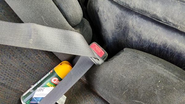 01-02 Silverado 2500 Hd Passenger Right Front Seat Belt Buckle Receiver Graphite — photo 7