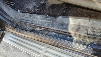 2008 Ford Expedition Driver Left Lower Sill Step Moulding Trim Panel Black/Camel