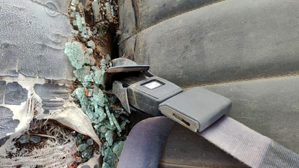 81-93 Dodge Ram W250 Driver Left Front Seat Belt Buckle Receiver Oem Gray — photo 6