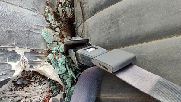 81-93 Dodge Ram W250 Driver Left Front Seat Belt Buckle Receiver Oem Gray — photo 5