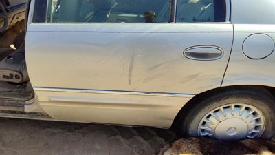 1997 Buick Park Avenue Rear Door LH Silver Dent Shell Only