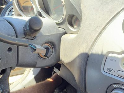06-12 Mitsubishi Eclipse Steering Column Assembly Oem Floor Shift Automatic Gray