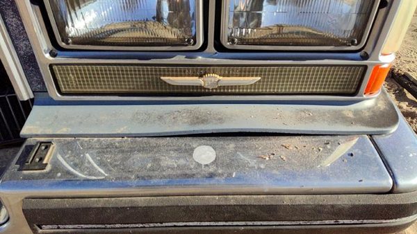 80-84 Deville Sedan Driver Left Below Headlamp Bumper Filler Front Blue Moulding — photo 3