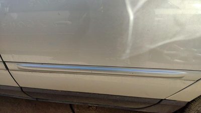 04-08 Pacifica Driver Left Upper Rear Moulding From Door Oem Back Silver Ps2