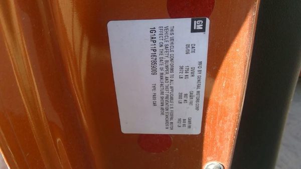 2006 Chevrolet Cobalt Transmission Assy. Core Ss 2.0L 5sp MT No 4TH Or 5TH Gear — photo 3