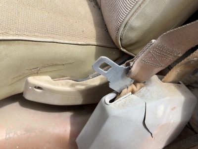 1975-1980 Chevy Silverado C20 Driver Left Side Seat Trim Panel Oem Tan