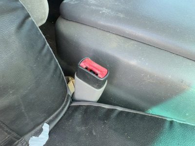 97-03 Ford F150 SuperCab Passenger Right Front Seat Belt Buckle Receiver Gray F2