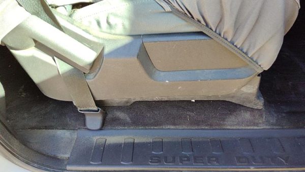 11-16 Ford F250 Passenger Right Side Seat Trim Panel Oem Gray 3S — photo 2
