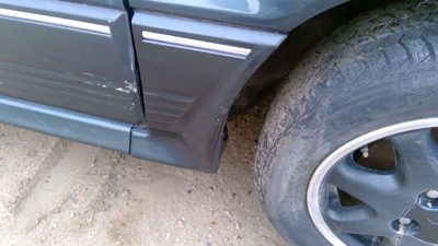 91 Mitsubishi Galant Vr-4 Passenger Right Moulding From Fender Trim Strip Green