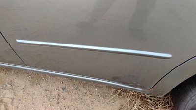 07-12 Nissan Sentra Driver Left Rear Moulding From Door Back Trim Strip Gray K36