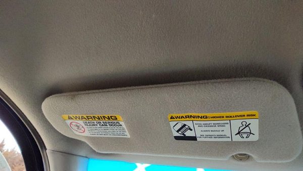 2002-2003 Jeep Liberty Driver Left Sun Visor Oem Gray M5dv 0Xq031l2ab — photo 2