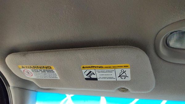 2002-2003 Jeep Liberty Driver Left Sun Visor Oem Gray M5dv 0Xq031l2ab — photo 3
