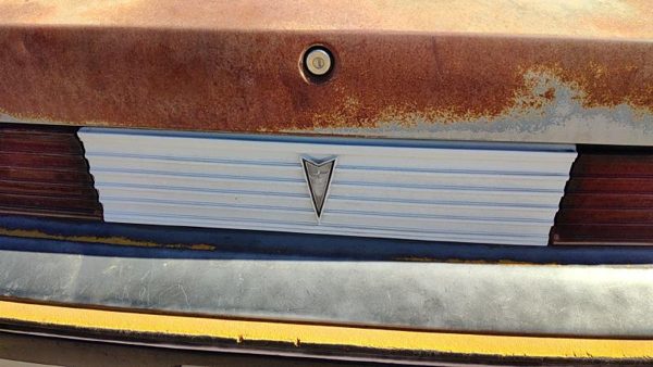 85-87 Pontiac Sunbird License Plate Trim Surround Panel 2Dr Tail Trunk Finish — photo 1