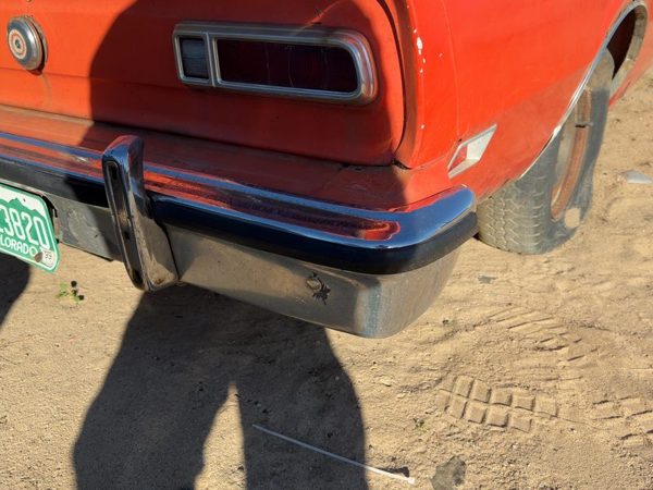 1976 Ford Maverick Rear Bumper Assembly Chrome With Mount Brackets OEM — photo 4