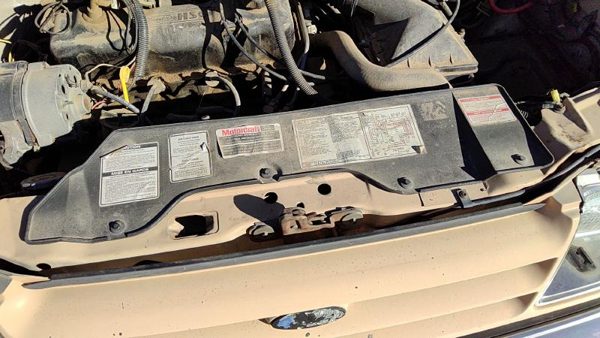 1984-1987 Ford Tempo Top Plastic Cover Above Radiator Support Sight Shield Oem — photo 1