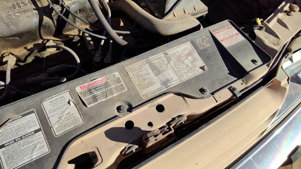 1984-1987 Ford Tempo Top Plastic Cover Above Radiator Support Sight Shield Oem — photo 4