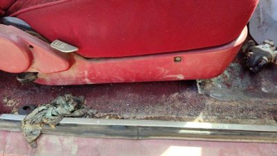 1989-1990 Ford Bronco 2 Passenger Right Side Seat Trim Panel Oem Red