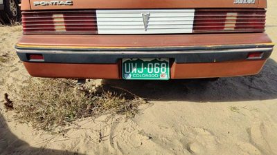 1985-1987 Pontiac Sunbird Rear Bumper Cover Assembly Oem Back Brown 10026826