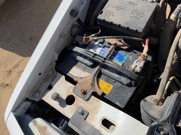 1990-1997 Lincoln Town Car Complete Battery Box Mount Tray With Hold Down Oem — photo 2
