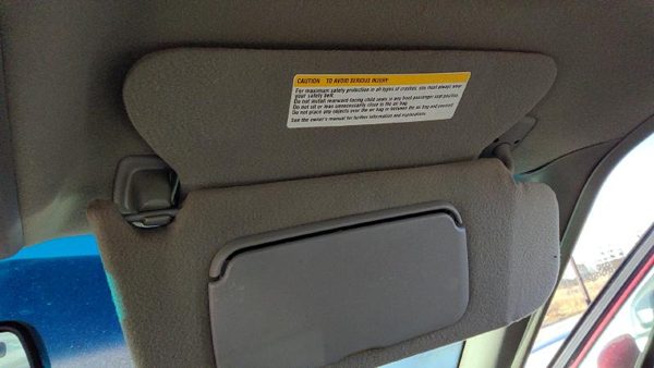 93-96 Olds 88 Passenger Right Sun Visor Oem Gray — photo 6