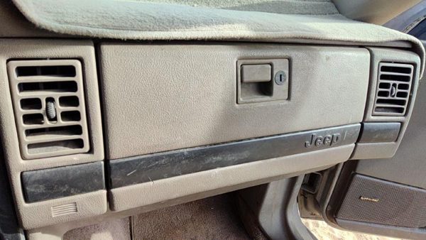 93-95 Jeep Grand Cherokee Glove Box Assembly Complete Door With Latch Oem Gray — photo 2