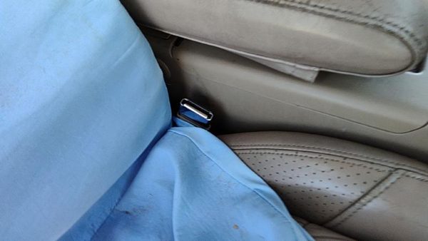1991-1994 Ford Explorer Passenger Right Front Seat Belt Buckle Receiver Oem Tan — photo 3