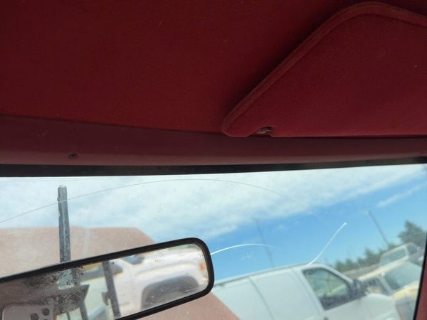 1987-1991 Ford F150 Pickup Upper Windshield Header Trim Panel OEM Red — photo 6
